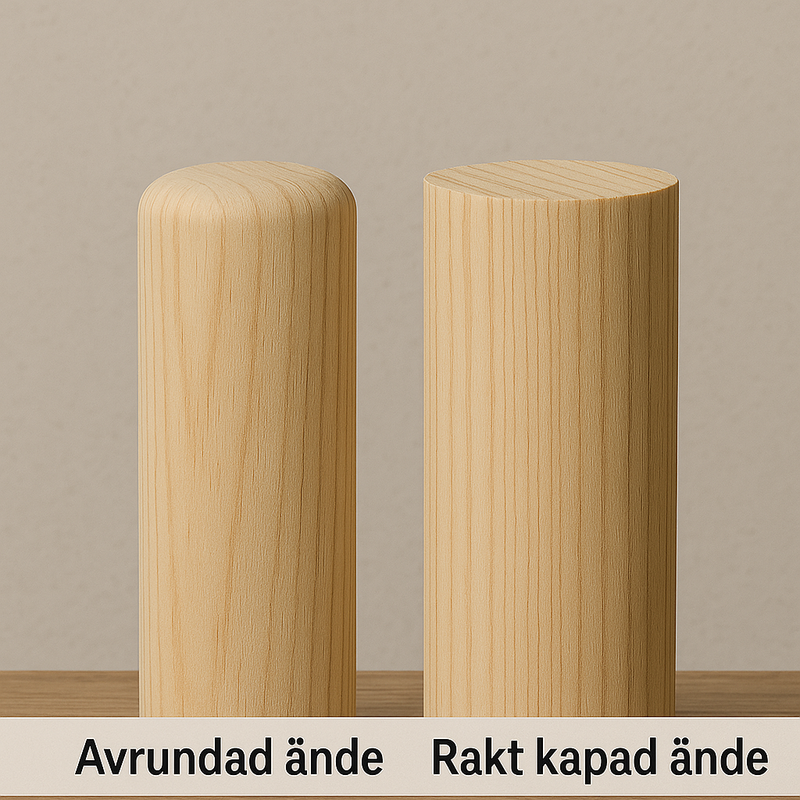 Ledstång i massiv Furu