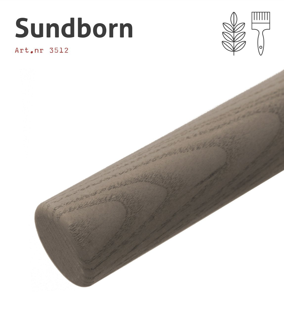 Ledstång – Rund, Ask, Sundborn