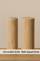 Obehandlad ledstång i massiv Ek