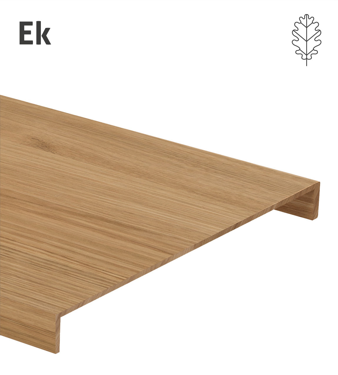 Plansteg – Ek, Obehandlad