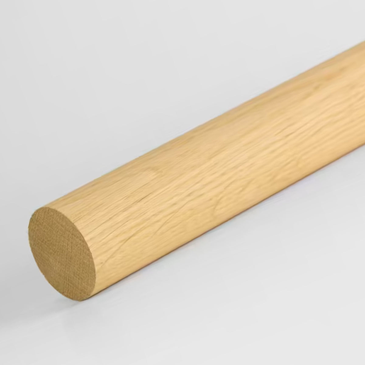 Ledstång – Rund, Ek, Obehandlad