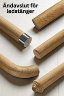 Hårdvaxoljad ledstång i massiv Ek