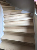 Plansteg i massiv Ask för trapprenovering - Ask, Obehandlad, Osmo hårdvaxolja, Trappsteg