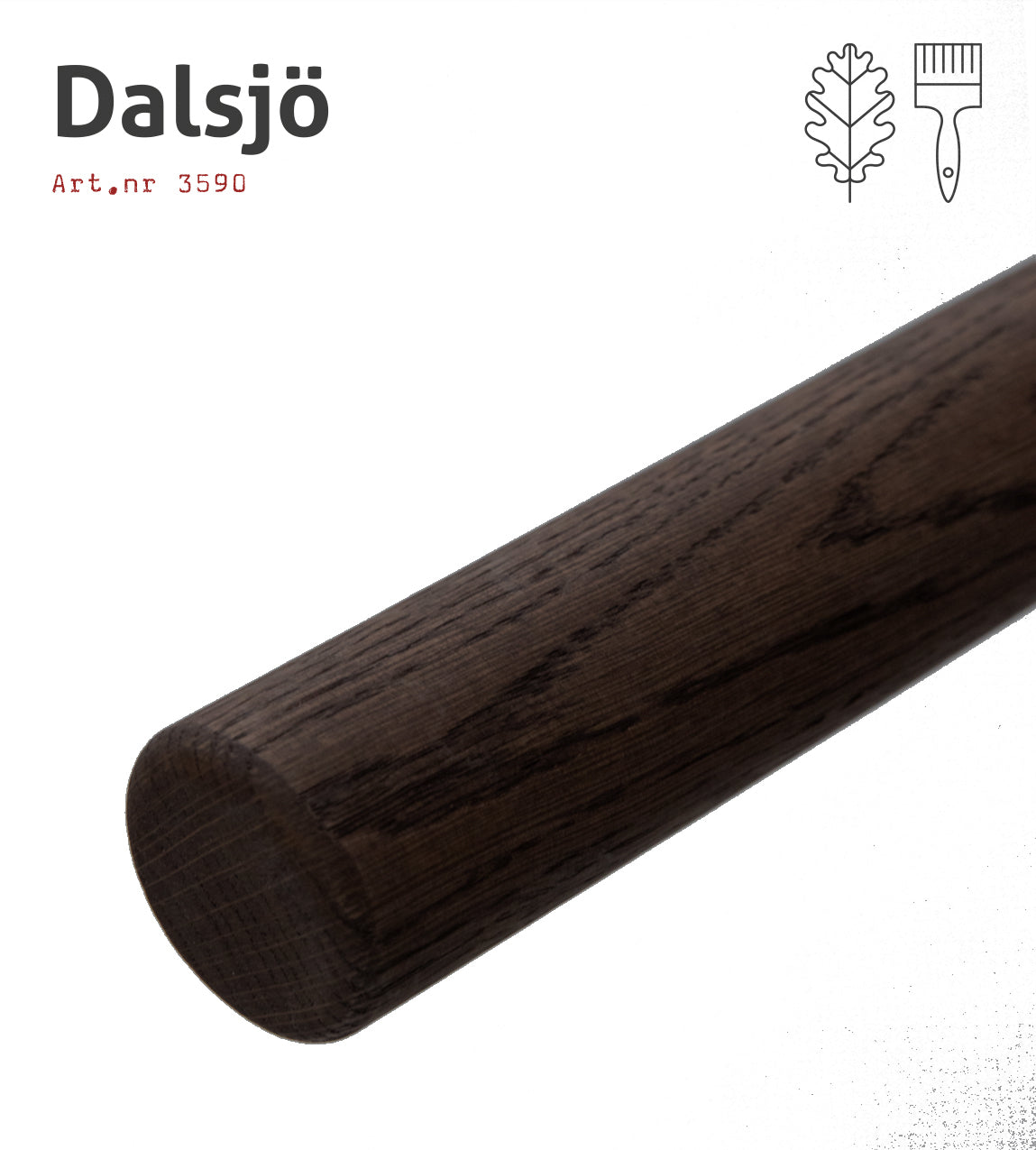 Ledstång – Fyrkantig, Ek, Dalsjö