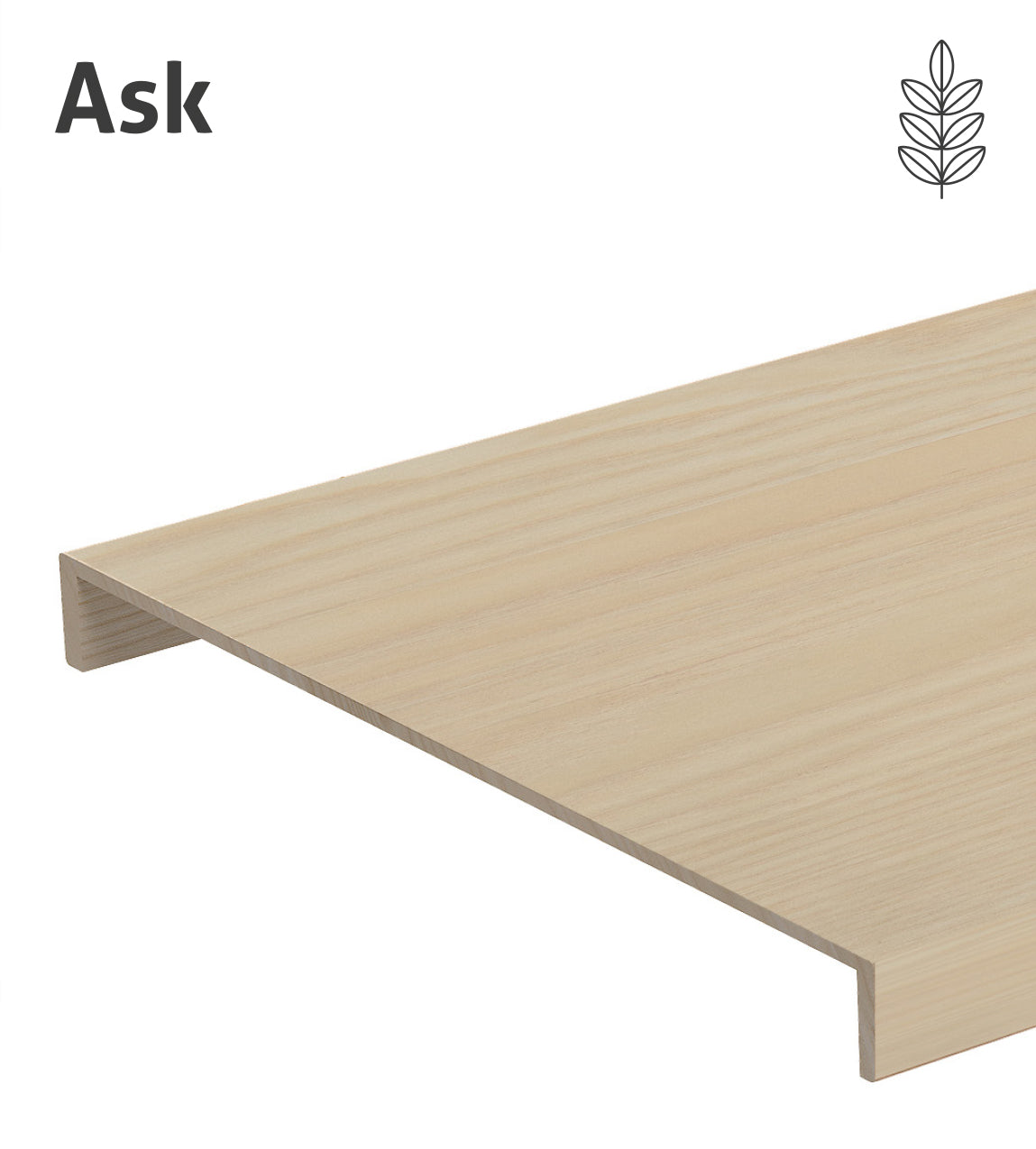 Plansteg – Ask, Obehandlad
