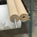 Extra lång ledstång i massiv Ek