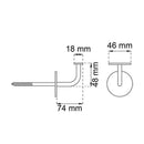 Beslag för ledstång, Förnicklad - Beslag, Tillbehör