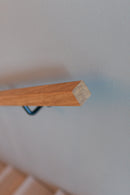 Fyrkantig designledstång i massiv ek - Ek, Ledstång, Pigmenterad