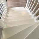 Vita plansteg i massiv Ask - Ask, Målad, Trappsteg, Vit